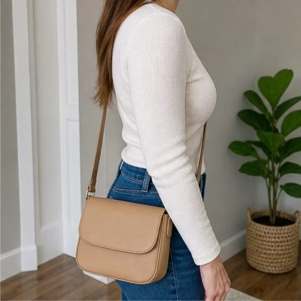 Espresso Zip Crossbody Bag